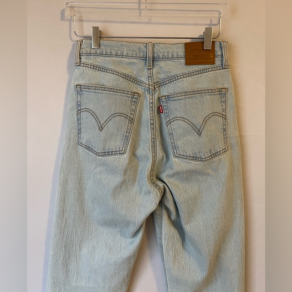 Levi’s Premium Ribcage Ankle Straight Stretch Jean Light Wash 29 - Picture 12 of 16